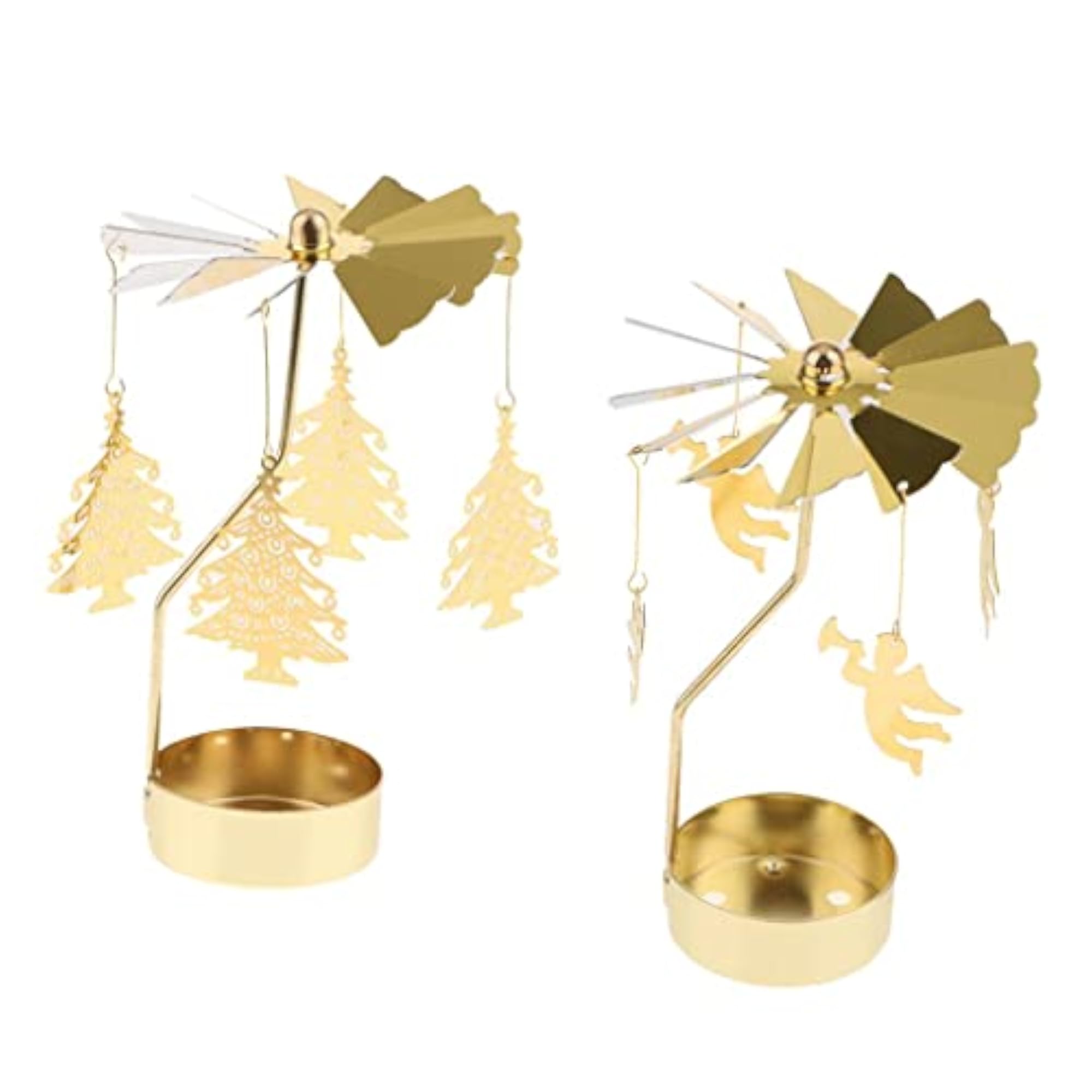 Christmas Decor Rotating Candle Tea Light Holder